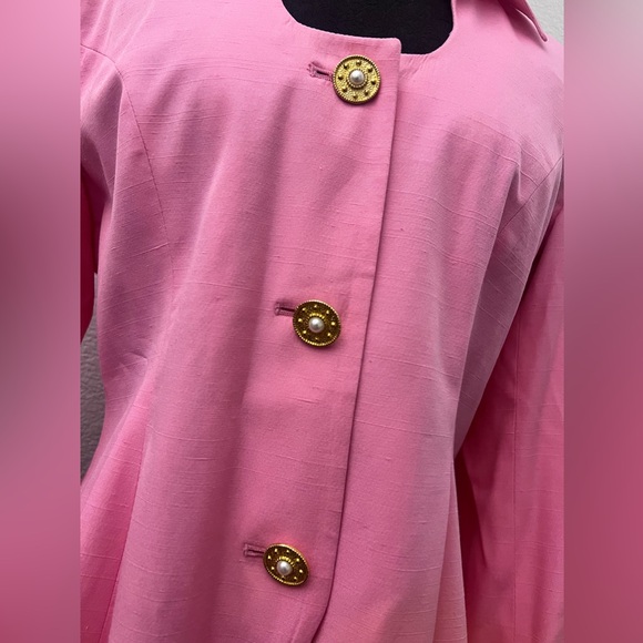Ivana Vintage Pink Blazer Size 8 one button needs to be repaired - Picture 4 of 8